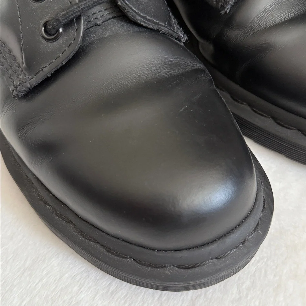 Dr. Martens Black Leather Lace-Up Combat Boots